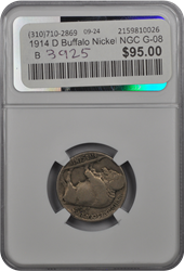 1914 D Buffalo Nickel NGC G-08