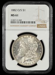 1882 O/S $1 NGC MS 61