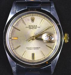 Rolex 1963 Mens Datejust Ref 1600 Two Tone  Gold Dial 