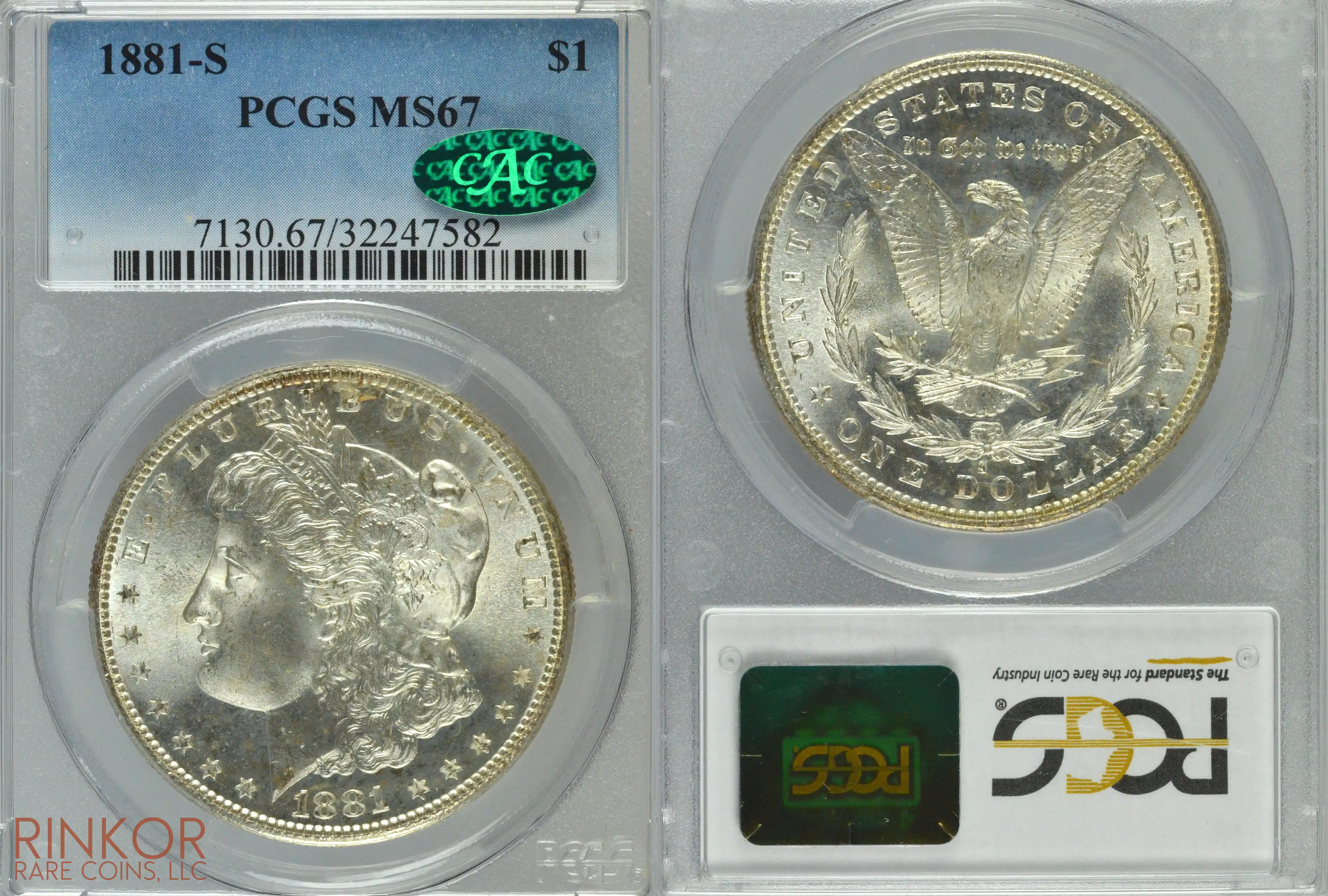 1881-S $1 PCGS MS 67 CAC