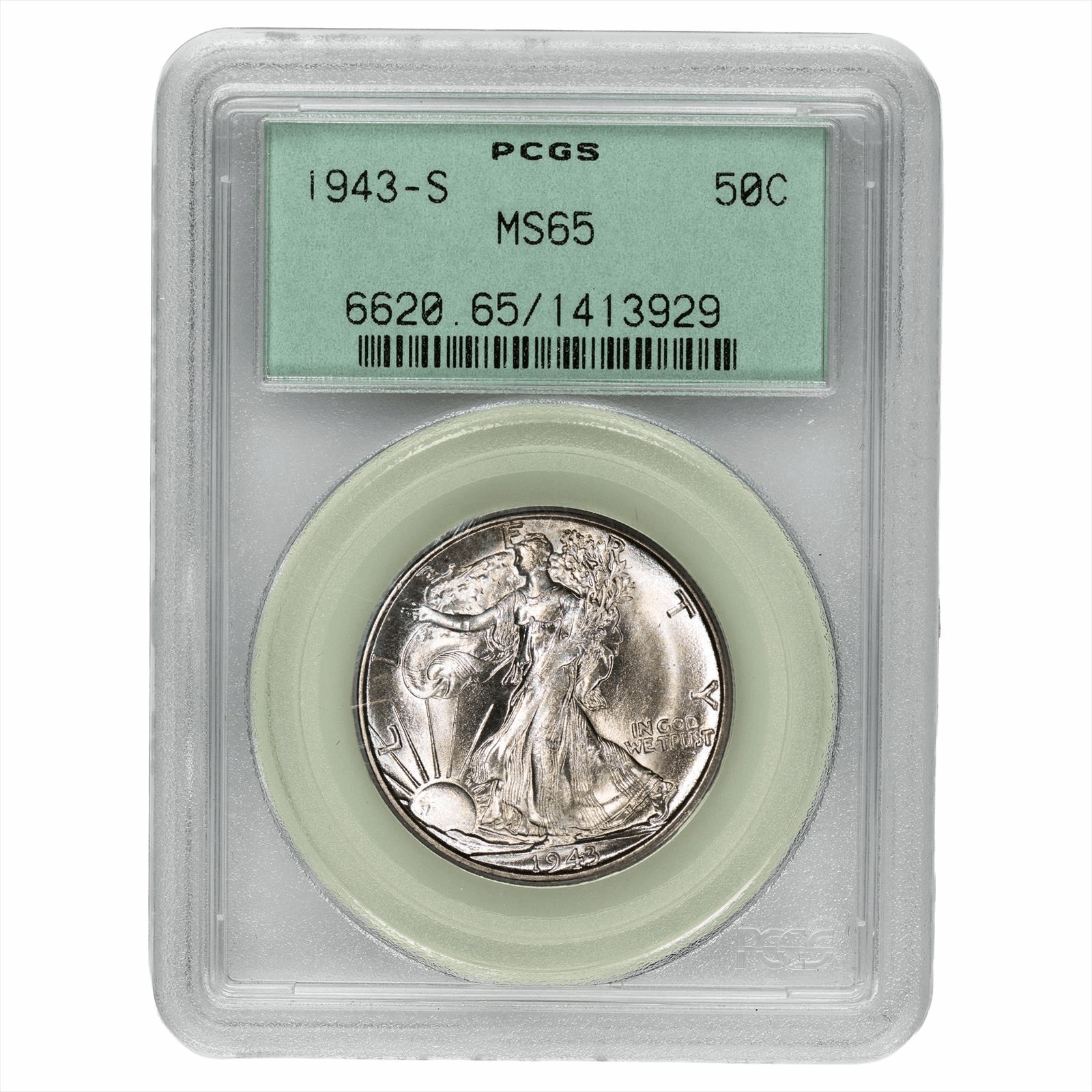 1943-S Walking Liberty PCGS MS 65 