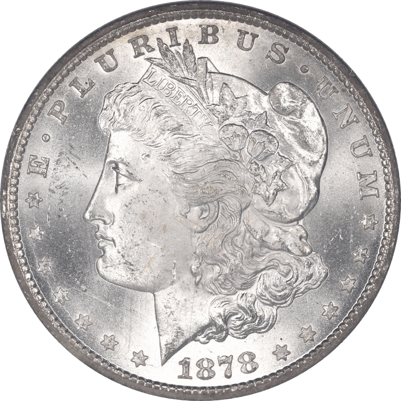1878-CC Morgan Silver Dollar $1 PCGS MS 64 CAC - Nice Lustrous White Coin