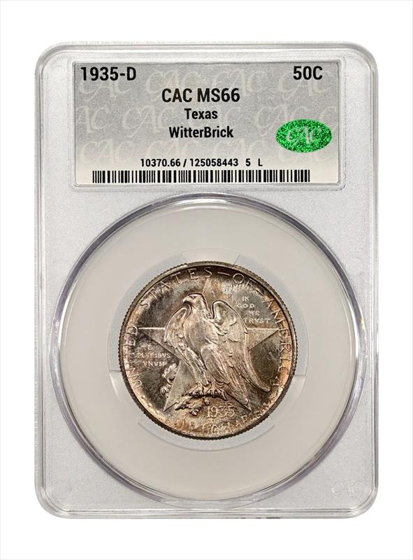 1935-D Texas 50c CACG MS 66 WitterBrick