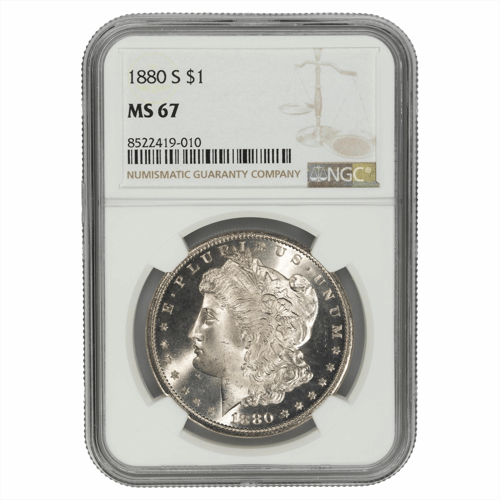 1880-S $1 Morgan Silver Dollar NGC MS 67