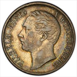 1857 Wurttemberg Thaler PCGS AU50 