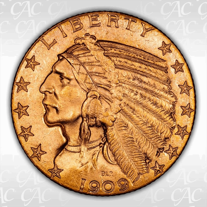 1909-D $5 CACG MS 64