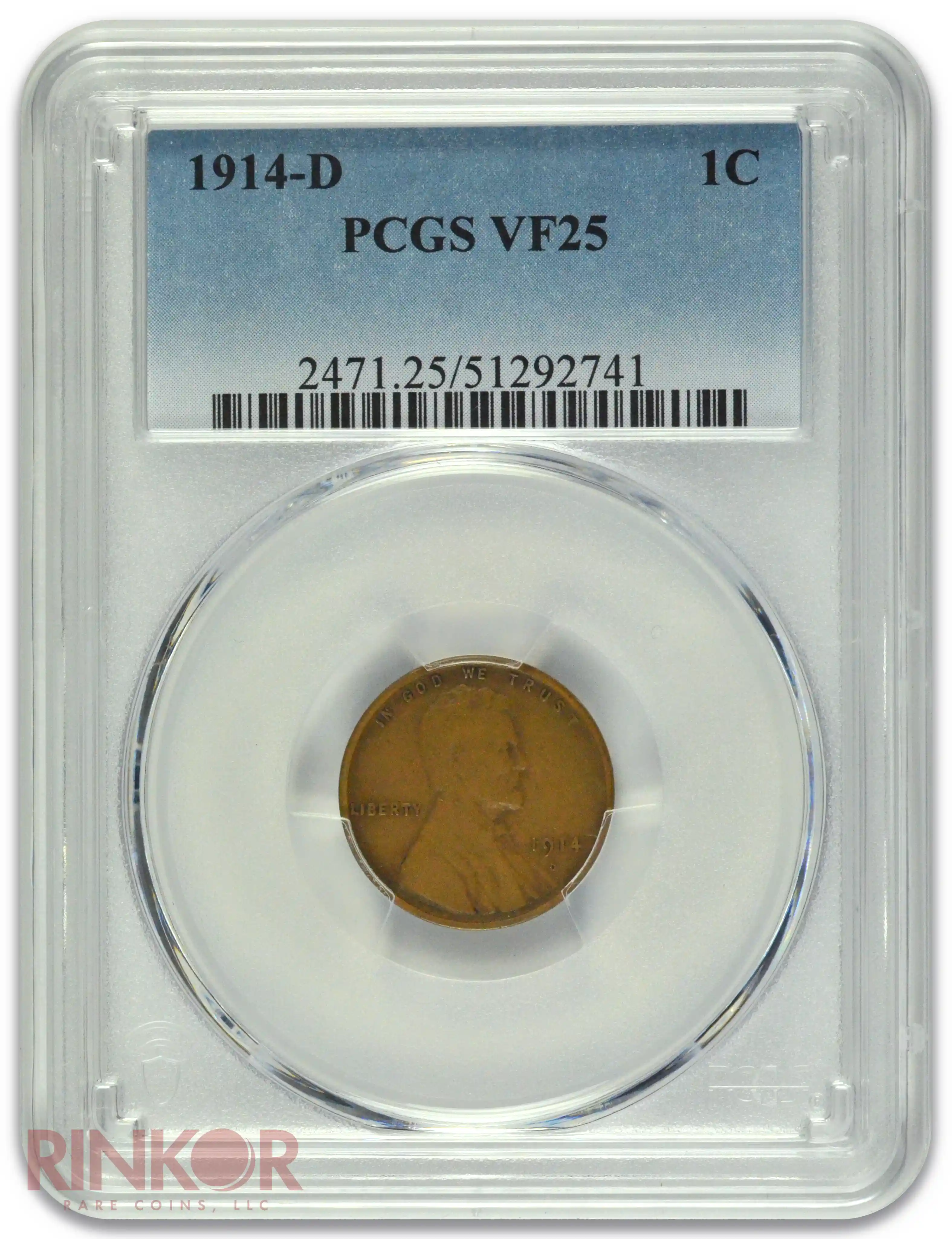 1914-D 1C PCGS VF-25