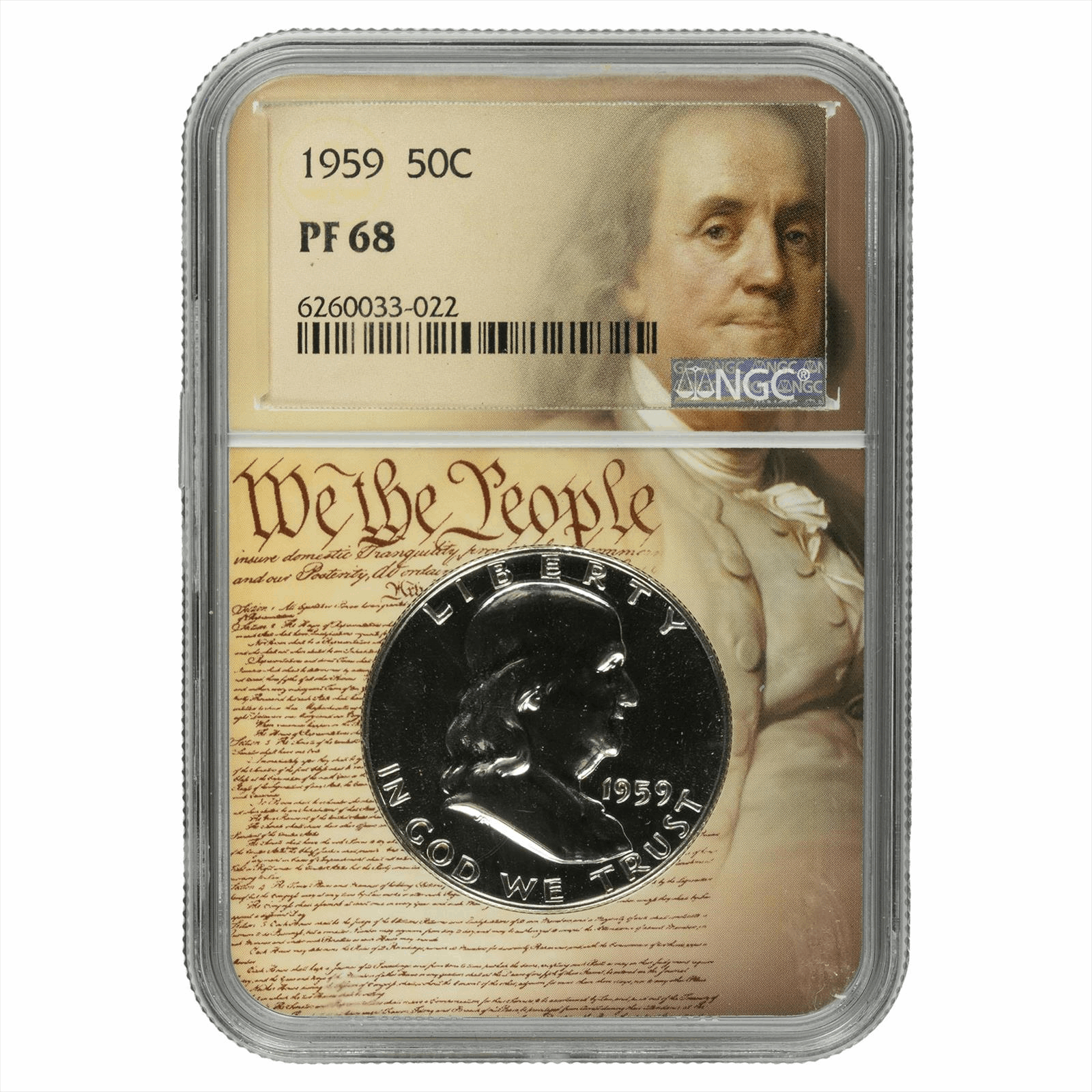 1959 Franklin Half Dollar 50C NGC PF 68