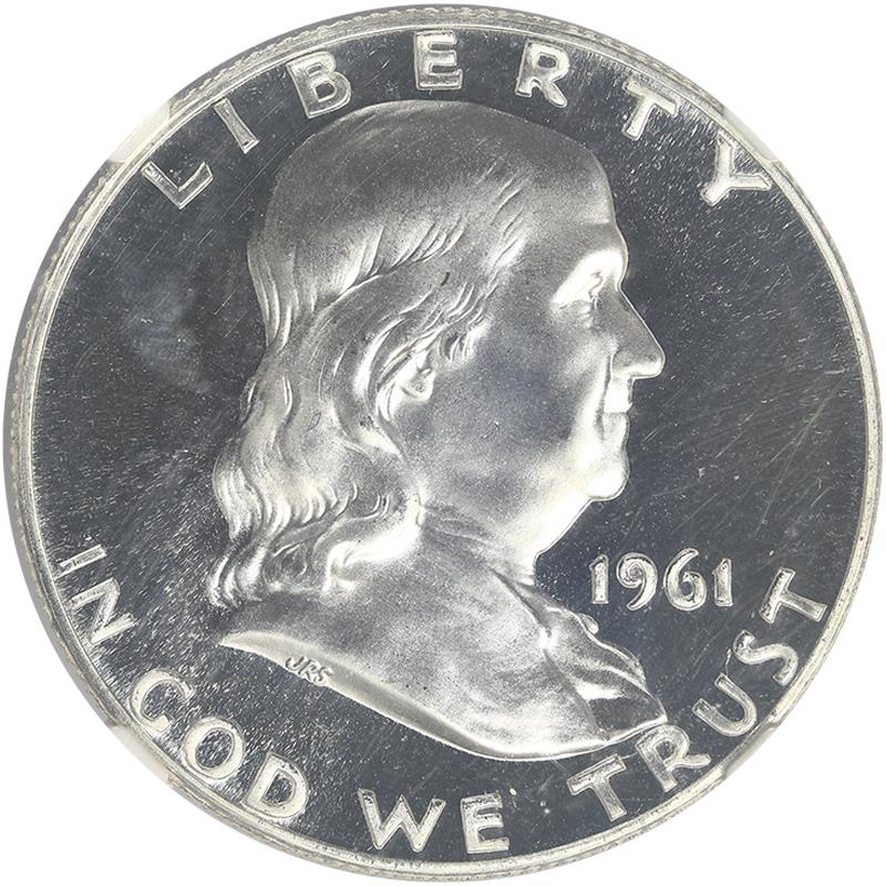 1961 Proof Franklin Half Dollar 50c, NGC PR 68 Cameo
