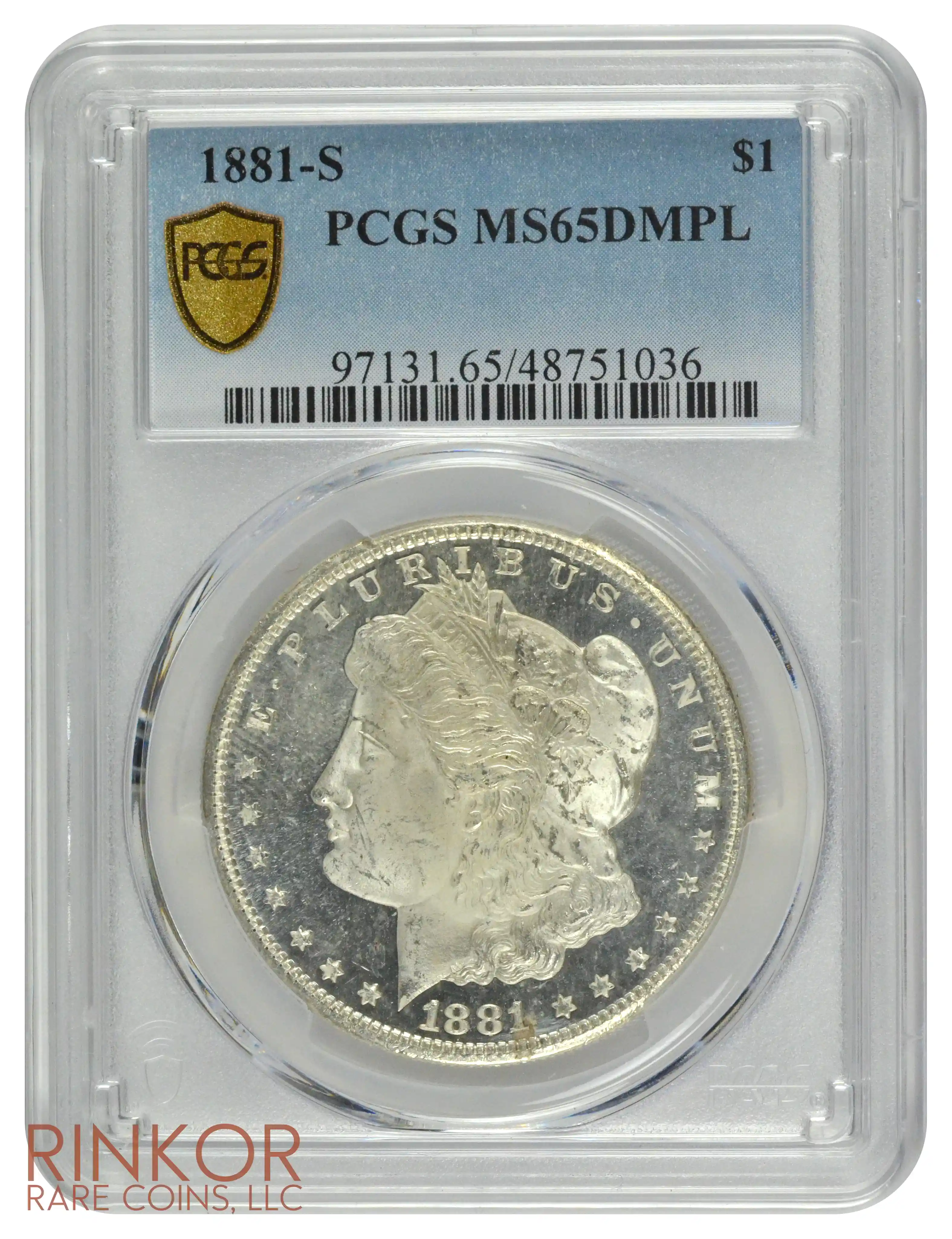 1881-S $1 PCGS MS 65 DMPL