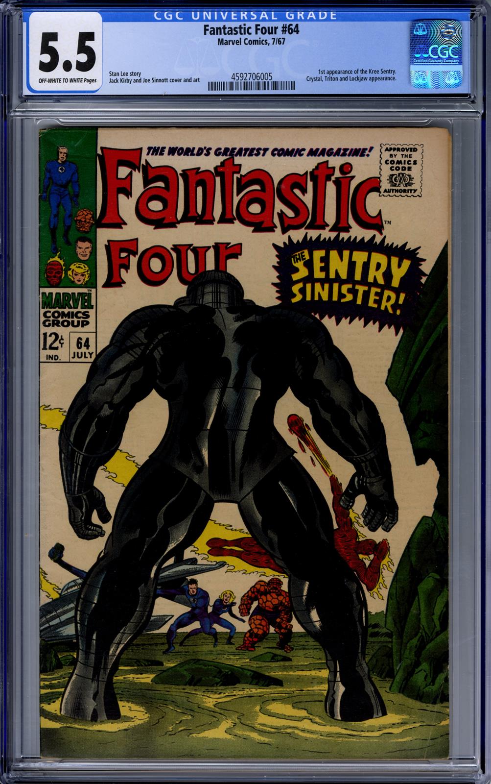 Fantastic Four #64 CGC 5.5 5.5