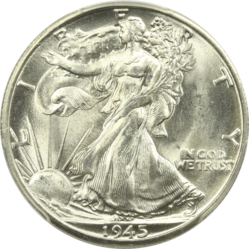 1945-D 50c Walking Liberty Half Dollar - PCGS MS65 - GEM - Denver Mint