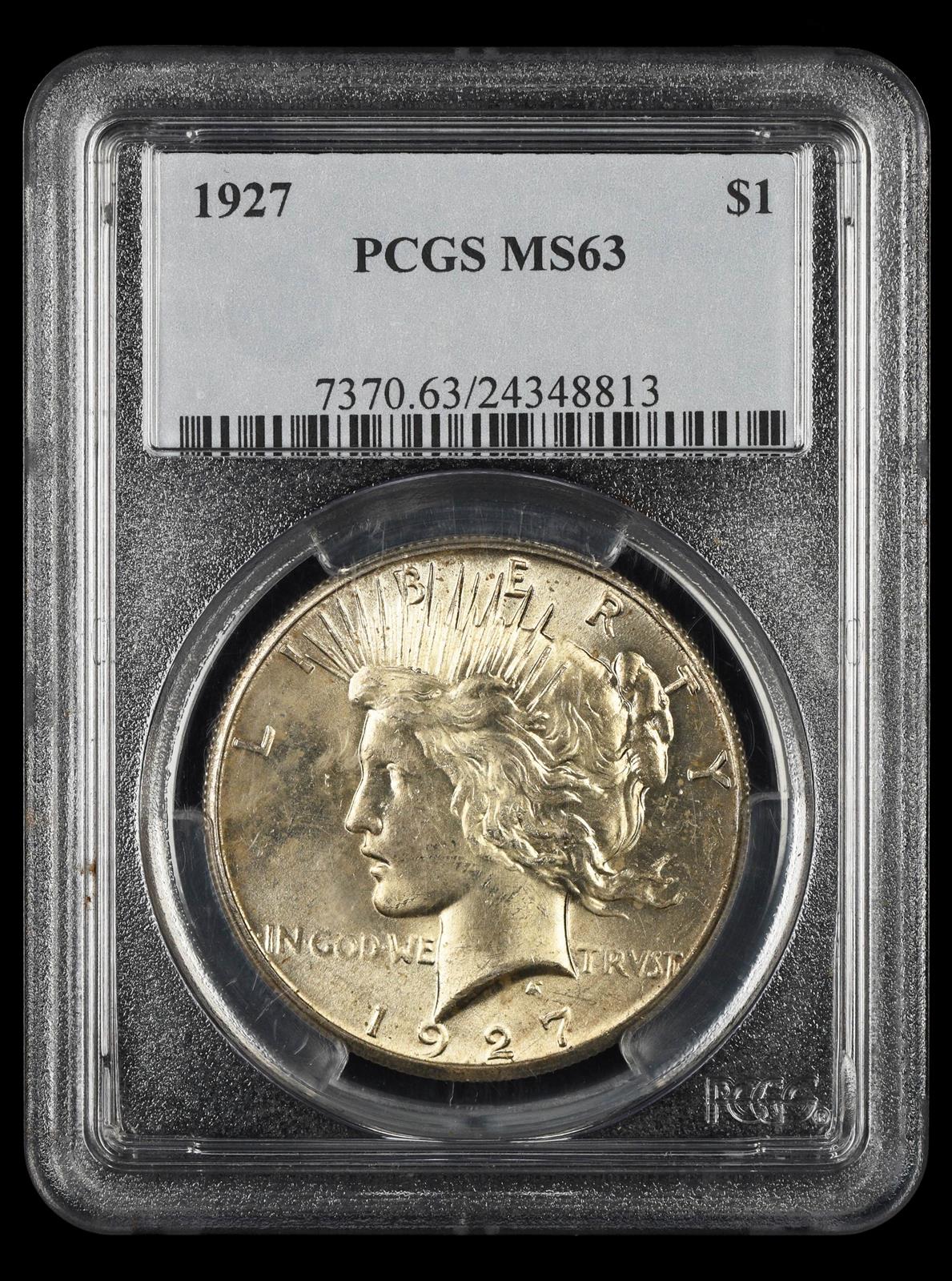 1927 $1 PCGS MS 63