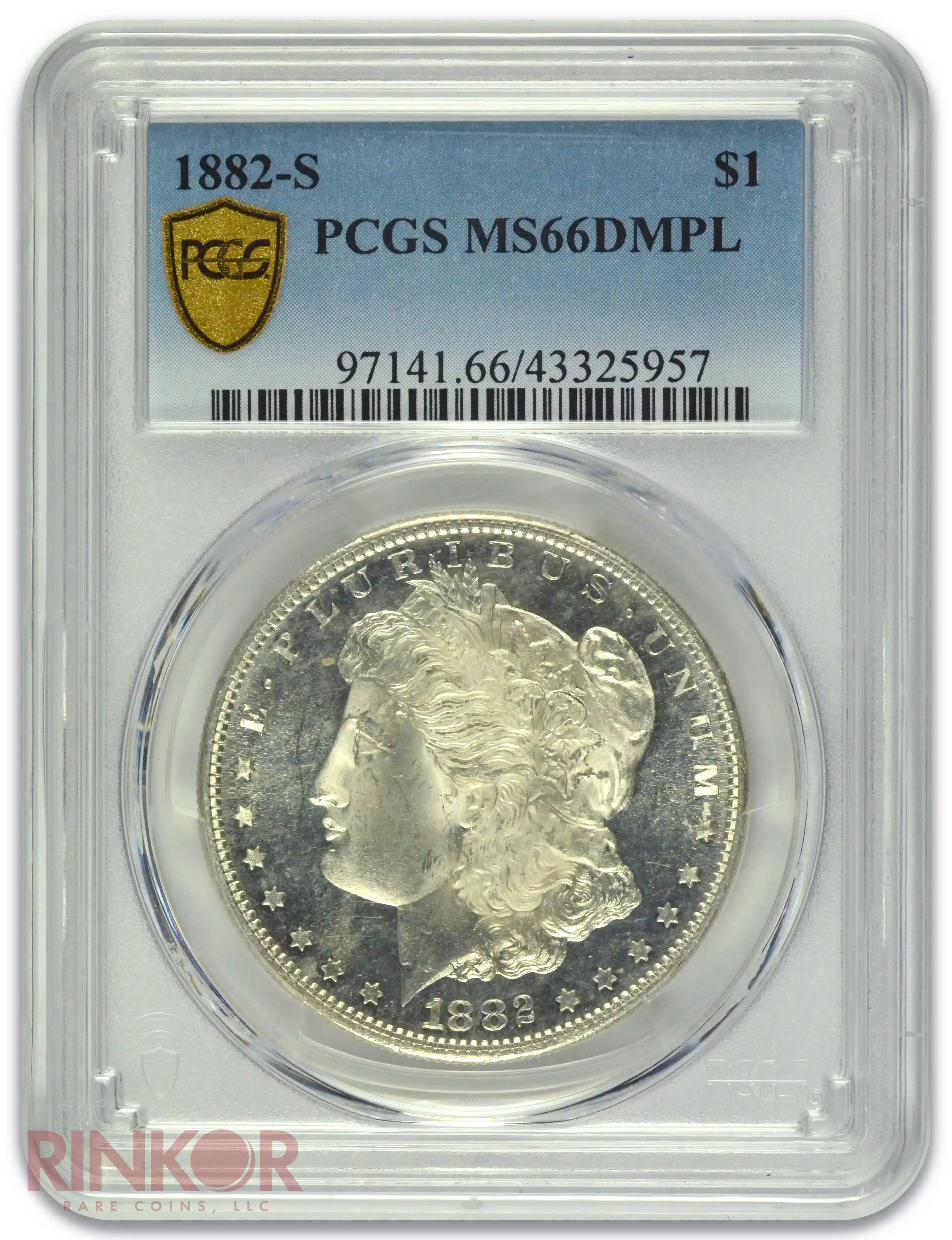 1882-S $1 Morgan Dollar PCGS MS 66 DMPL