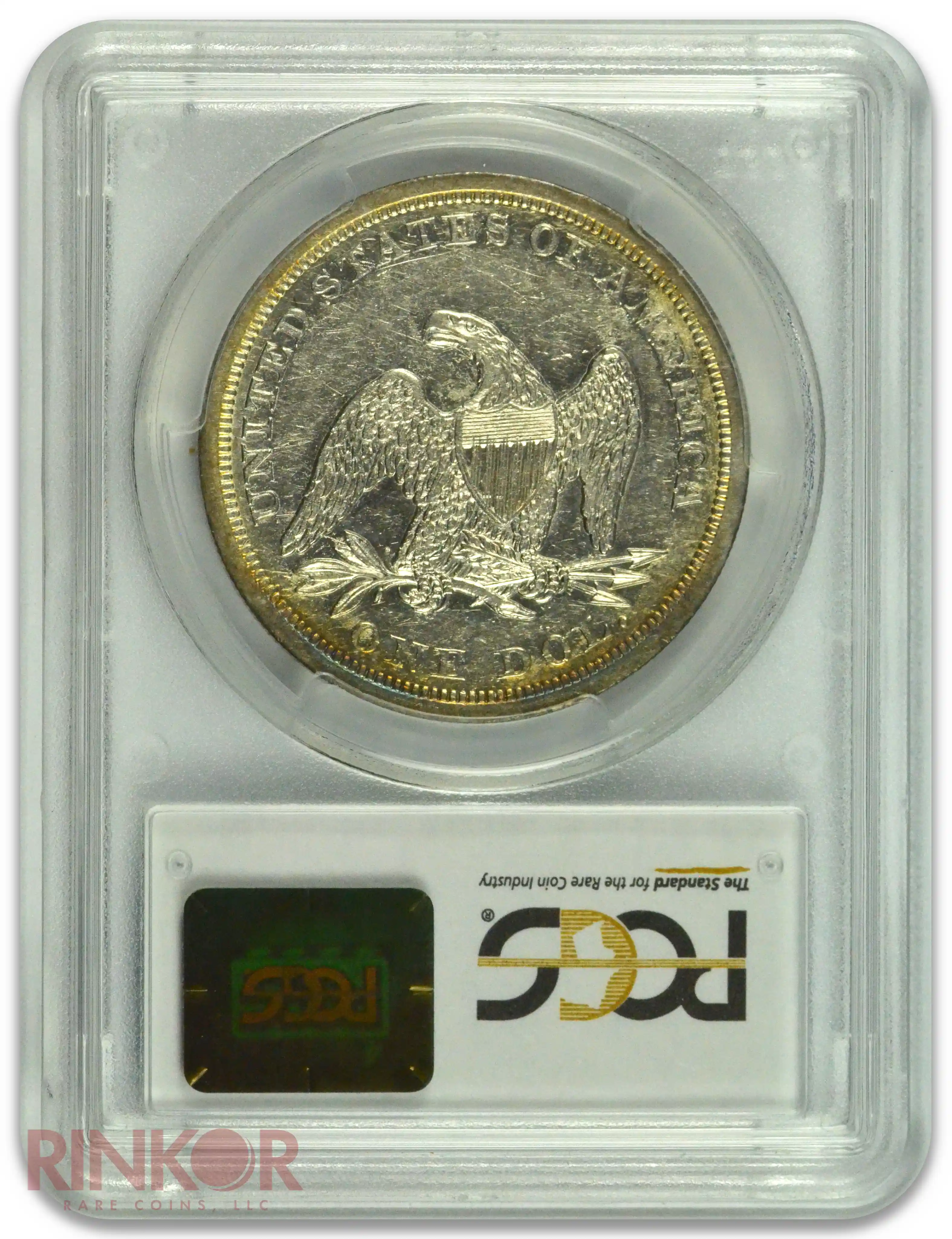 1842 $1 Seated Dollar PCGS AU-53