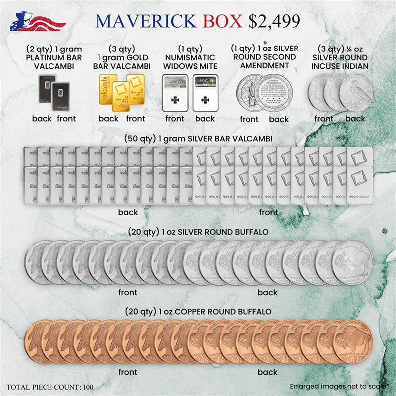 Maverick Box - Entry-Level Precious Metals Variety Pack 1