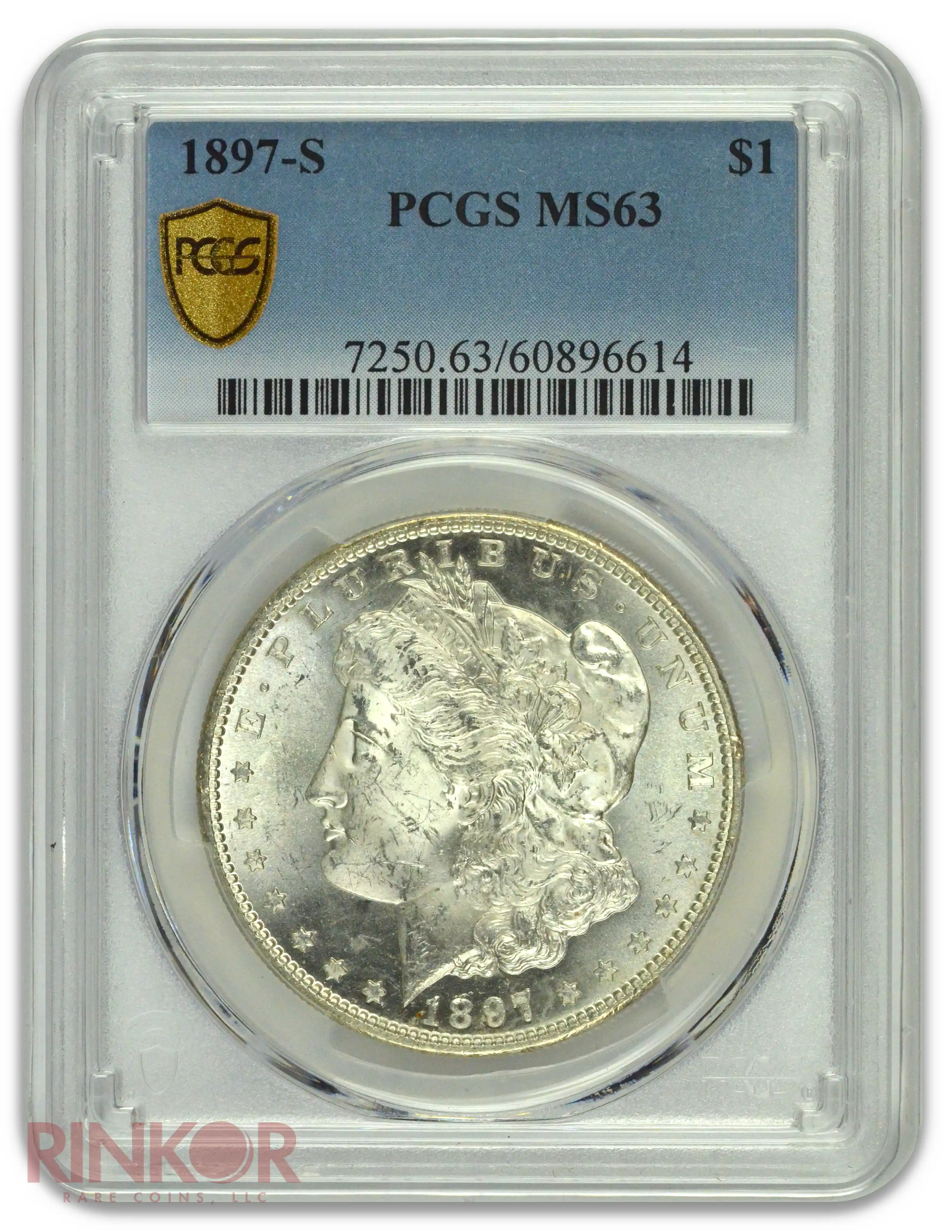 1897-S $1 Morgan Dollar PCGS MS 63