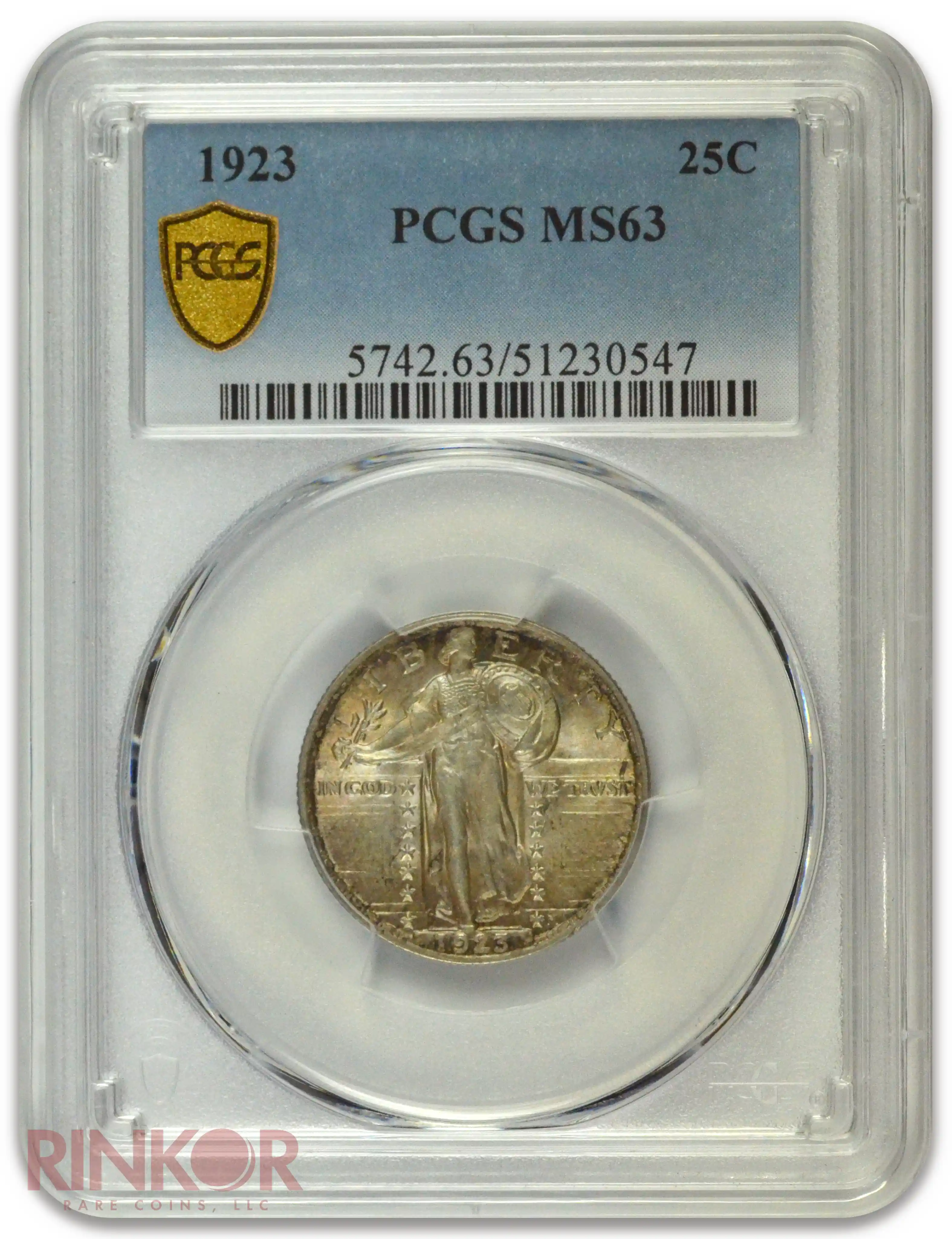 1923 Standing Liberty Quarter PCGS MS 63