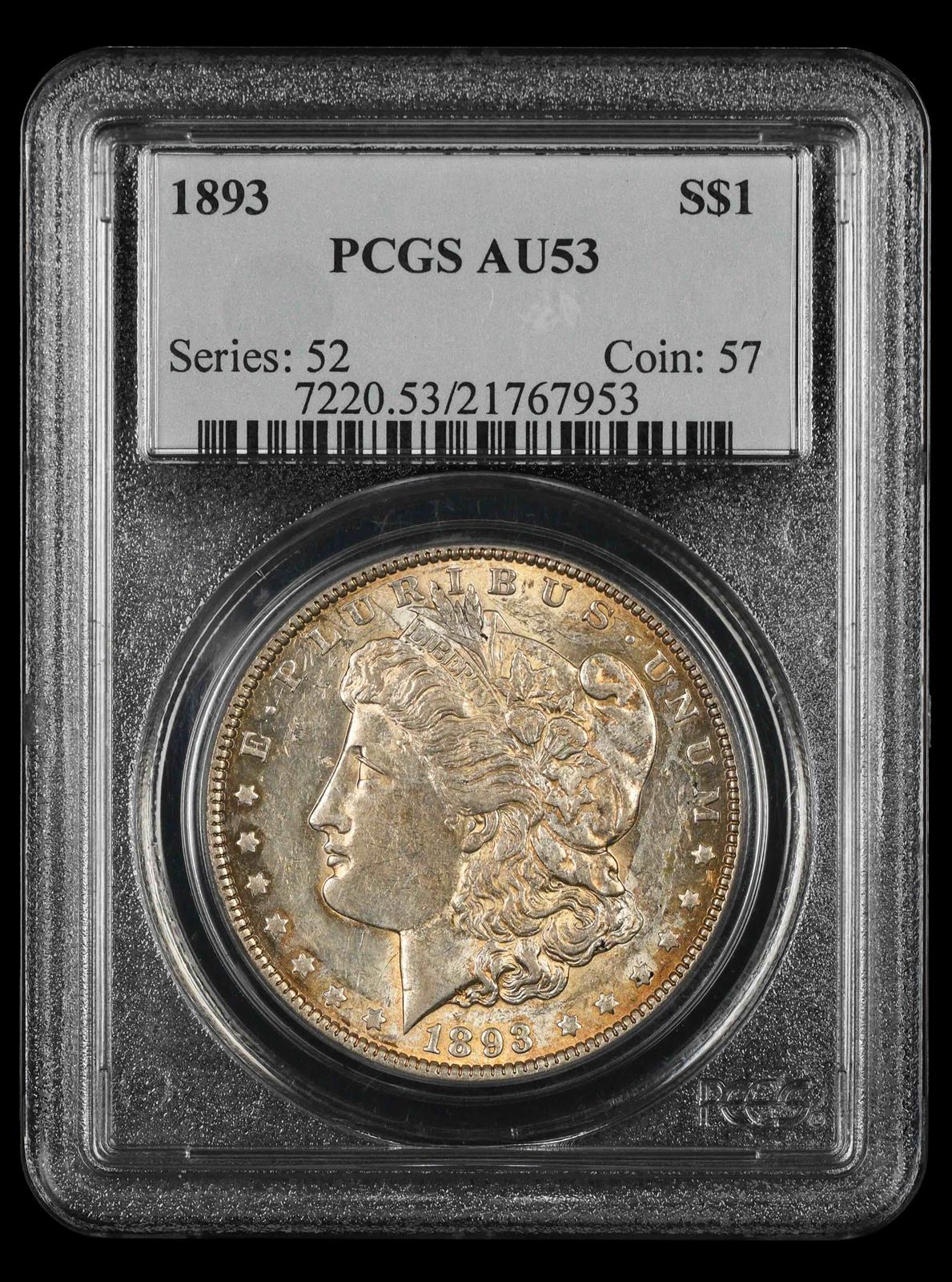 1893 $1 PCGS AU-53