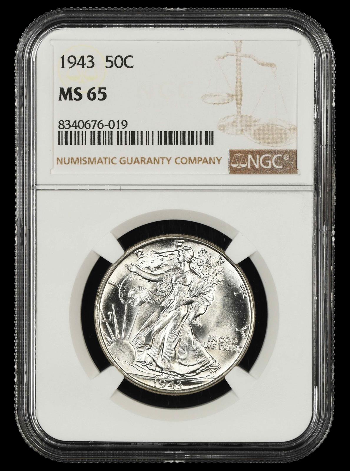 1943 50C NGC  MS65
