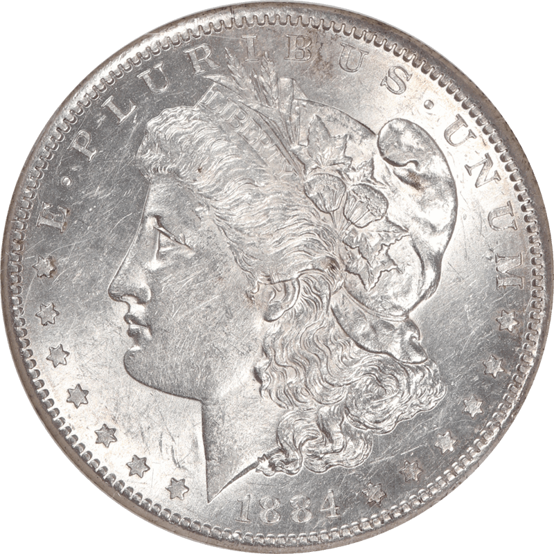 1884-S Morgan Silver Dollar $1, NGC  AU 58 - Nice Original Coin