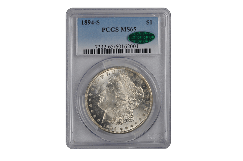 1894-S $1 Morgan Dollar PCGS  (CAC) #3446-2 MS65