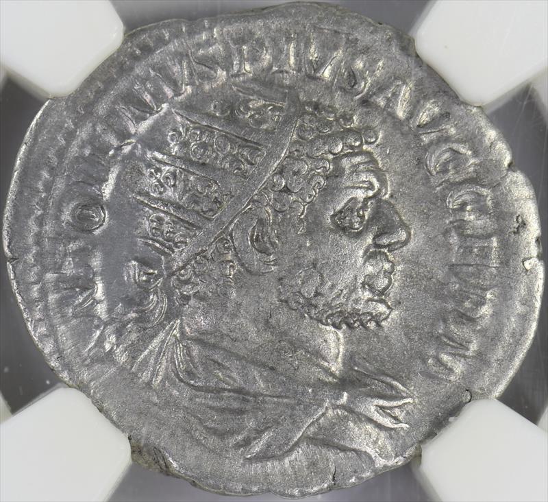 Roman Empire Caracalla Double Denarius NGC XF 