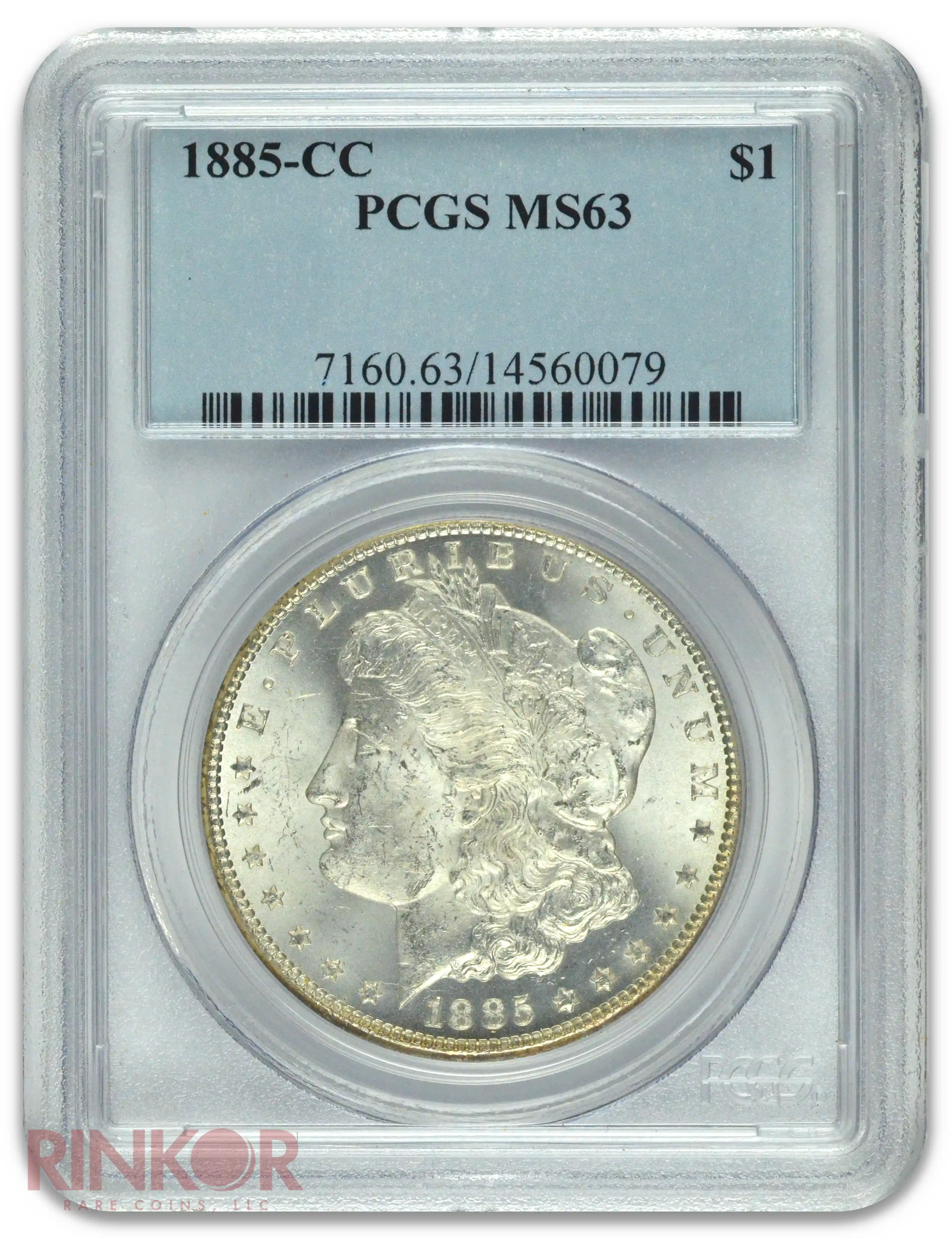 1885-CC $1 Morgan Dollar PCGS MS 63