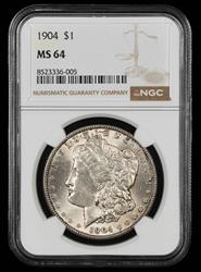 1904 $1 NGC  MS64