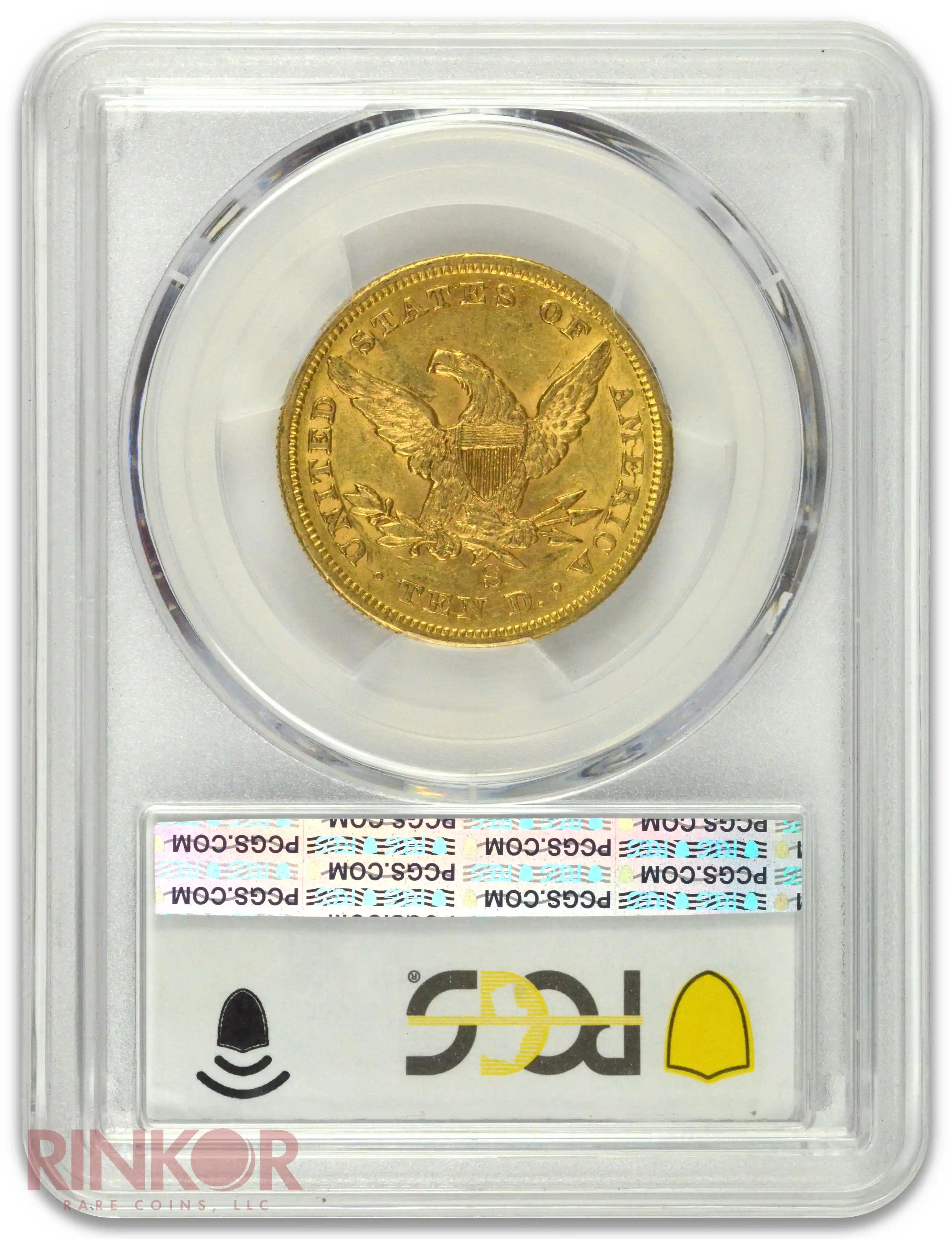 1854-S $10 Liberty Head PCGS AU-55 CAC