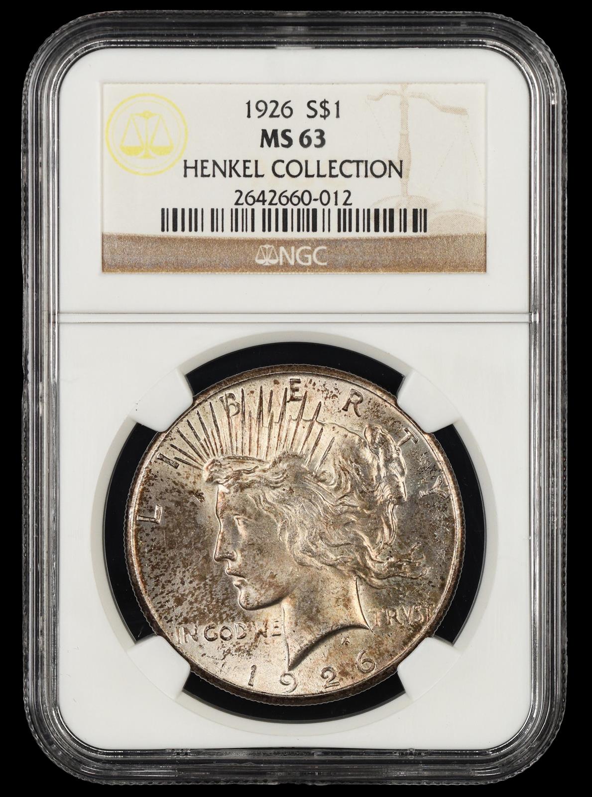 1926 $1 Henkel Collection NGC MS63