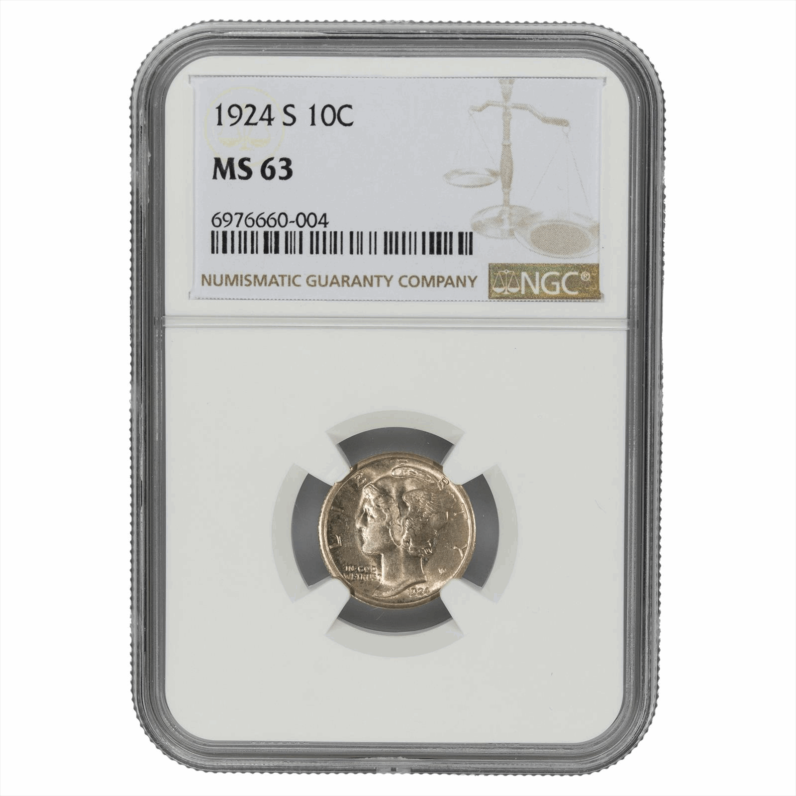 1924-S Mercury Dime 10C NGC MS 63