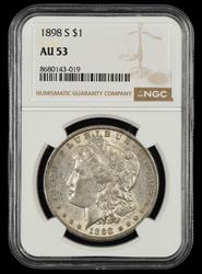 1898 S $1 NGC  AU53