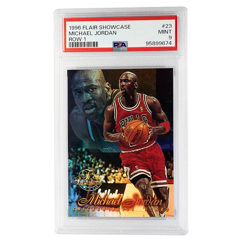 1996 Flair Showcase Michael Jordan Row 1 #23 PSA Mint 9 Cert #95899674