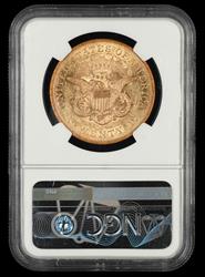 1862 $20 Gold NGC AU-53