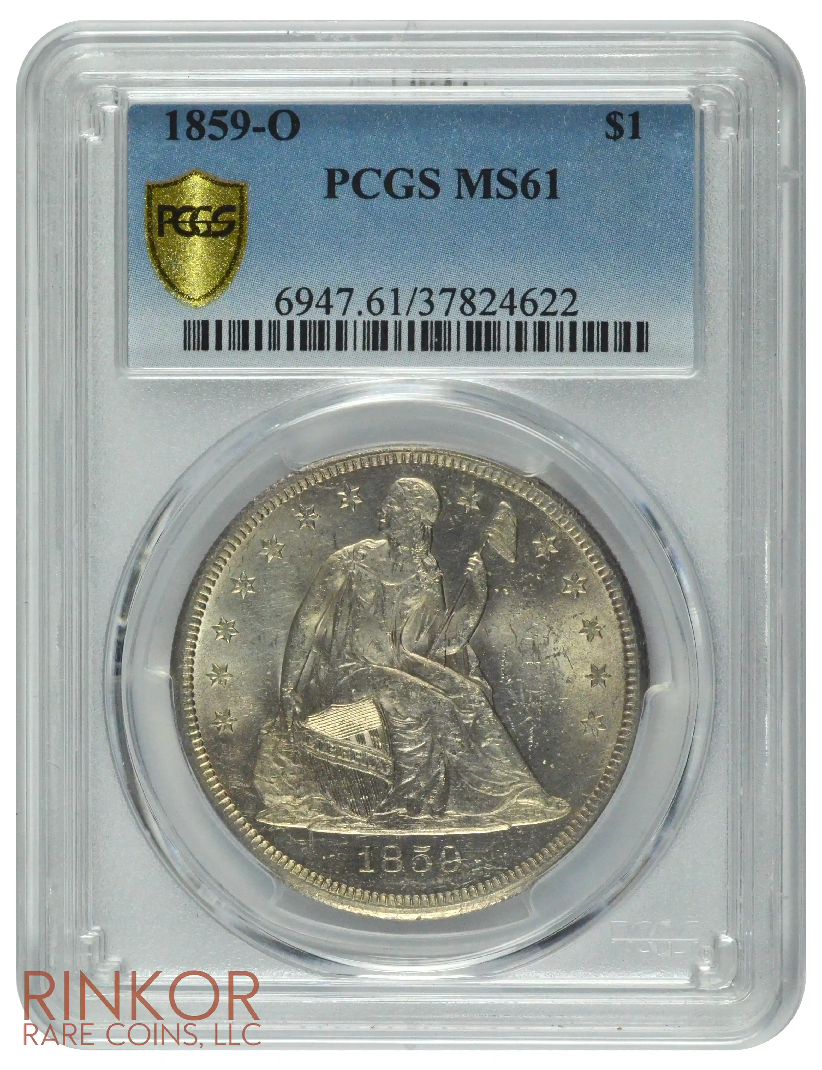 1859-O $1 PCGS MS 61