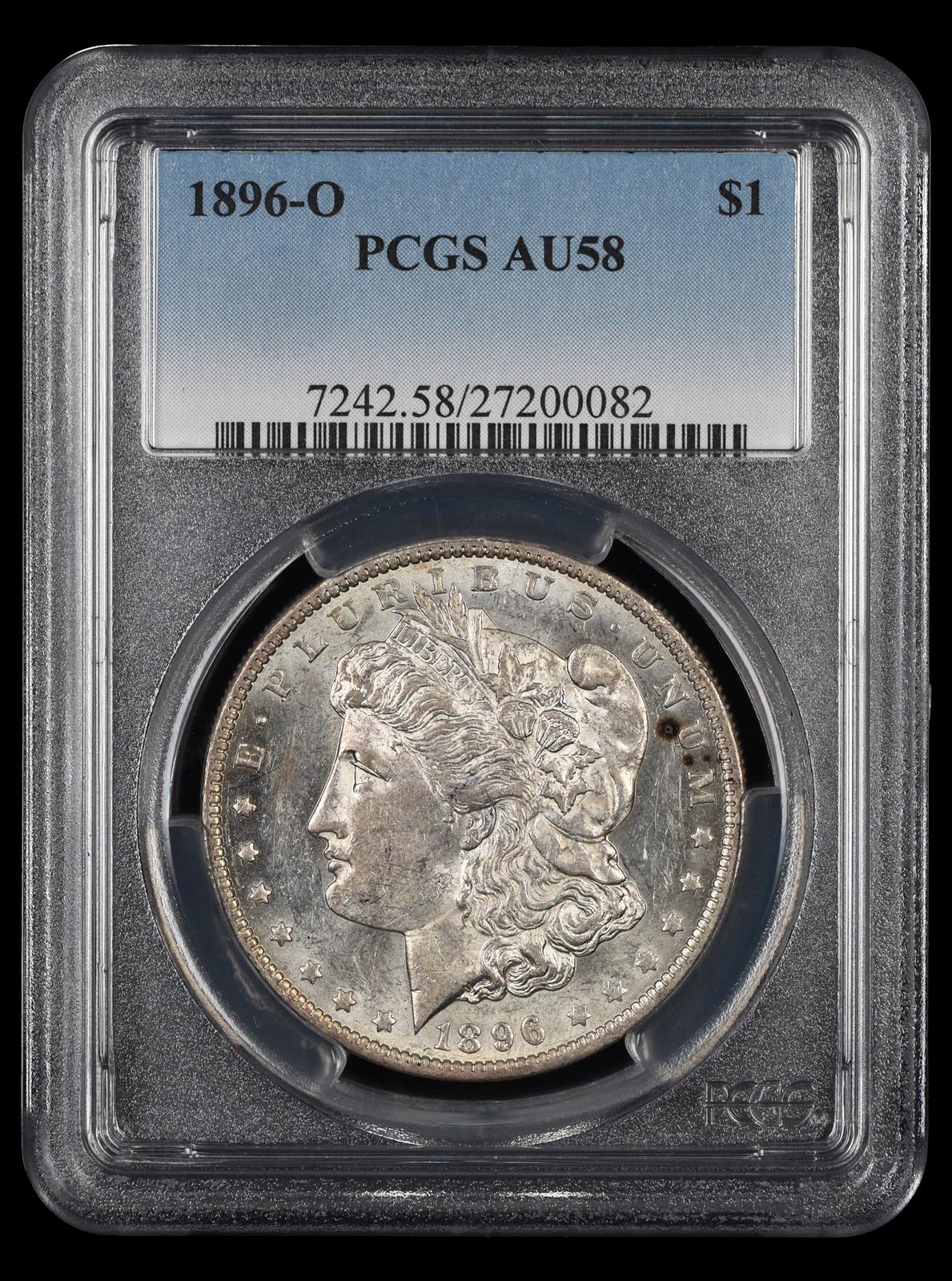1896-O $1 PCGS AU-58