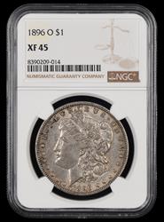 1896 O $1 NGC XF-45