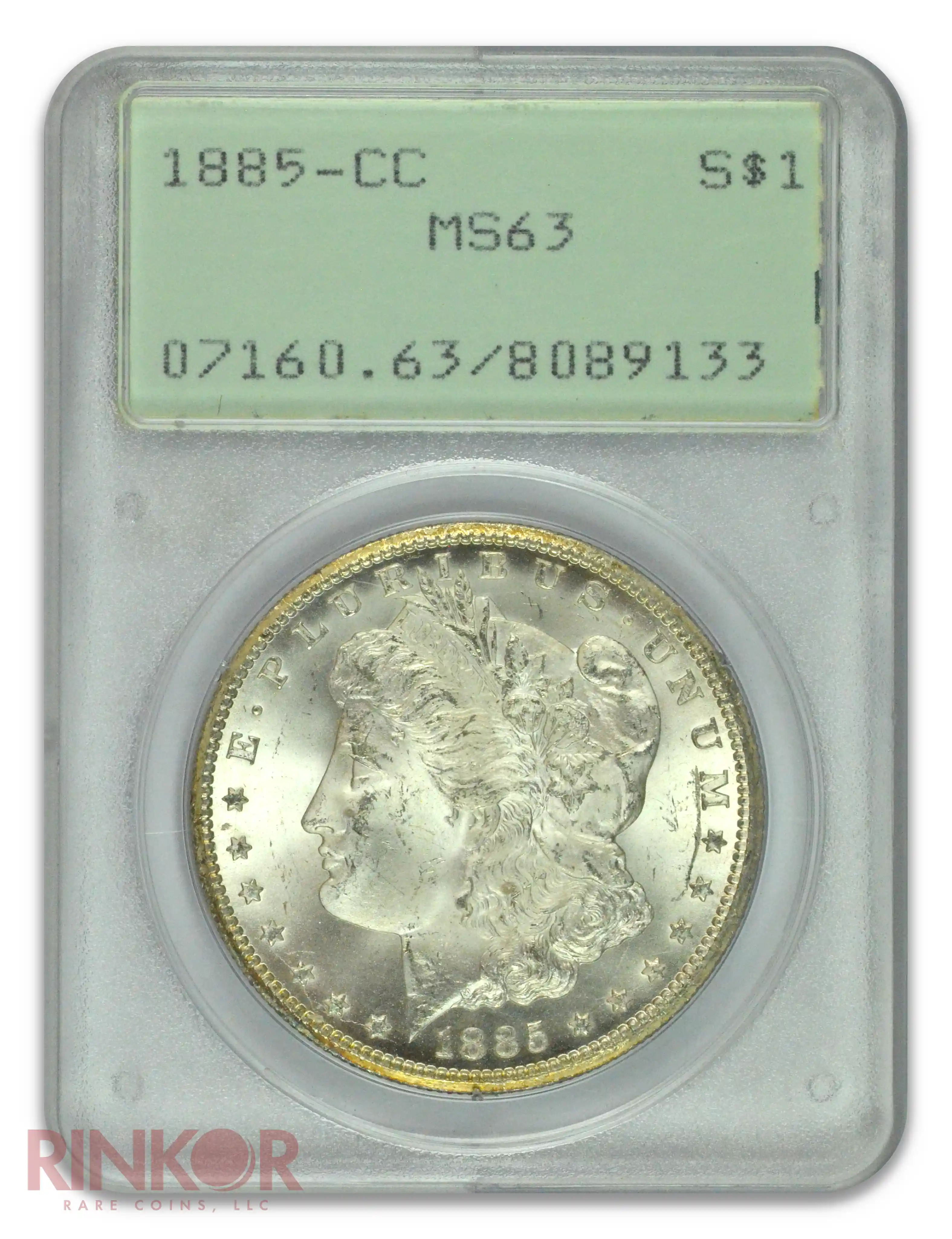 1885-CC $1 Morgan Dollar PCGS MS 63