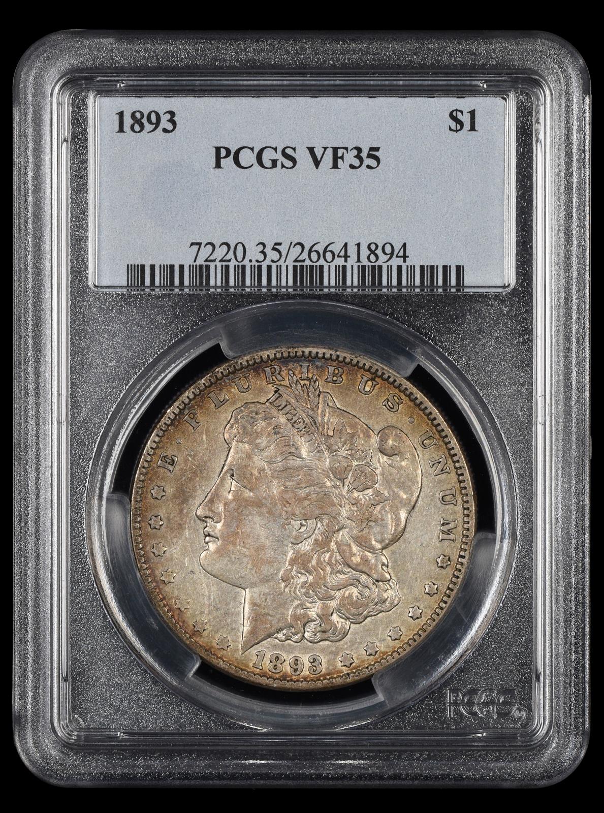 1893 $1 PCGS VF-35