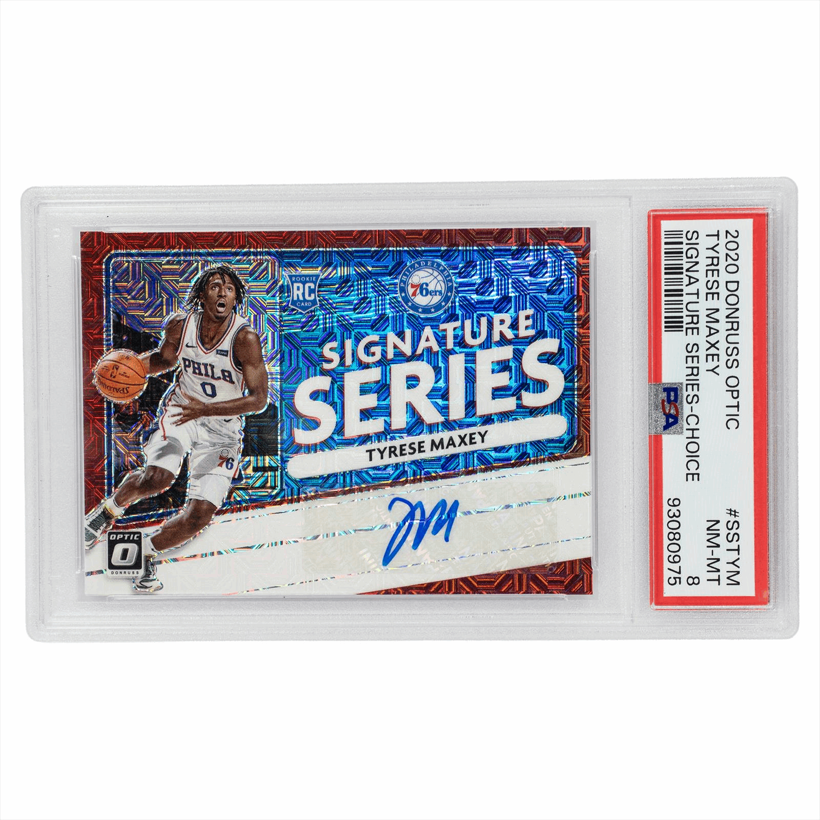2020 Donruss Optic Tyrese Maxey #SSTYM PSA NM-MT 8 Cert #93080975