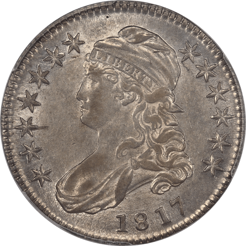 1817 Capped Bust Half Dollar 50c PCGS AU55 181.7 Punctuated Date 
