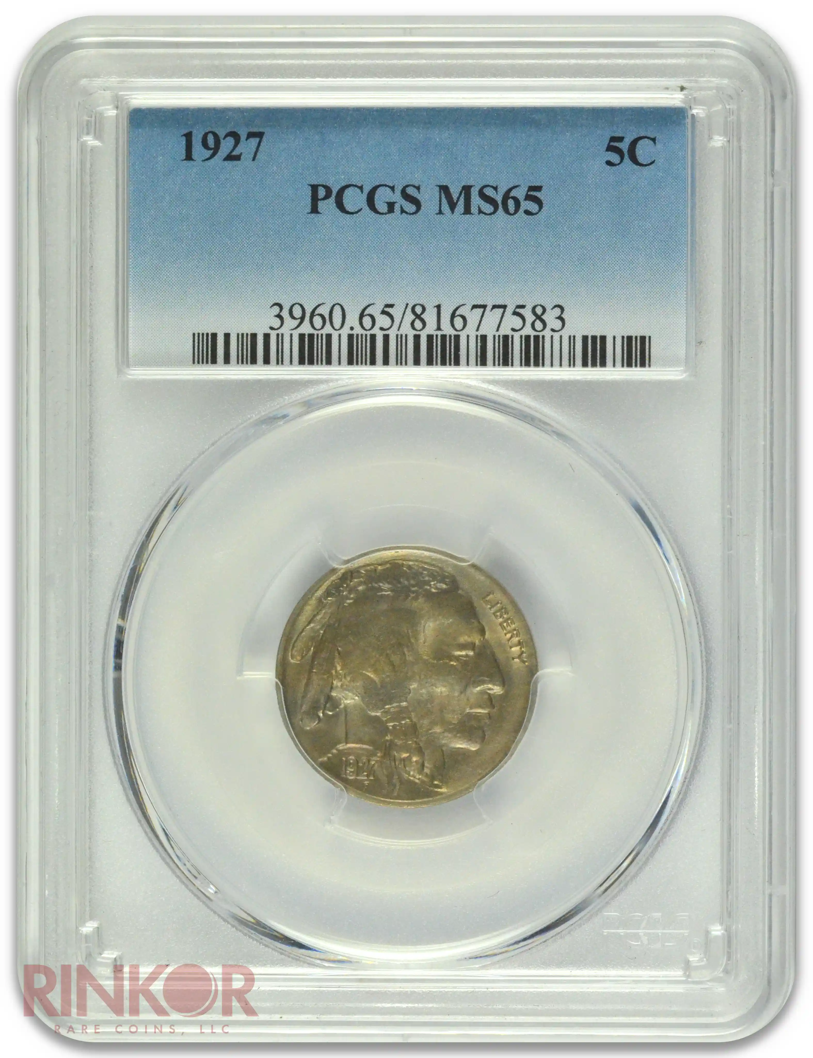 1927 Buffalo Nickel PCGS MS 65