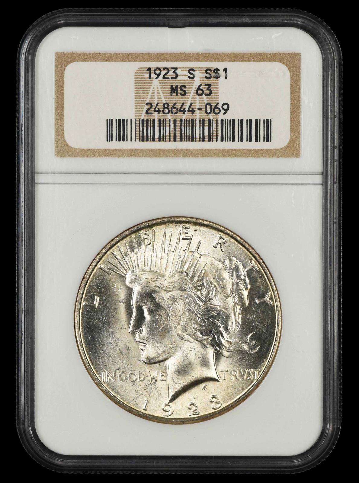 1923 S $1 NGC MS 63