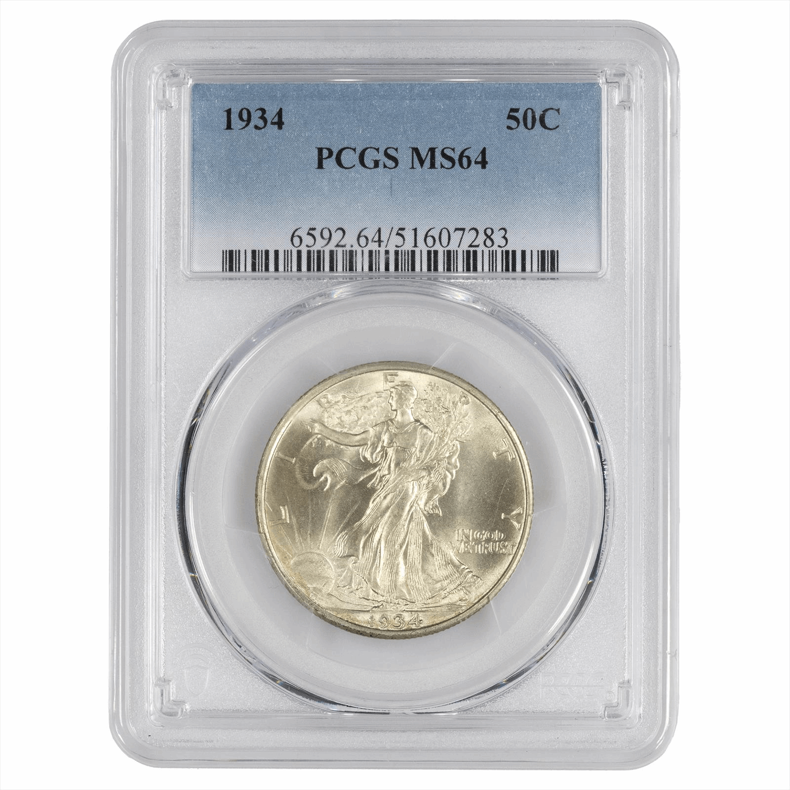1934 Walking Liberty Half Dollar PCGS MS 64 