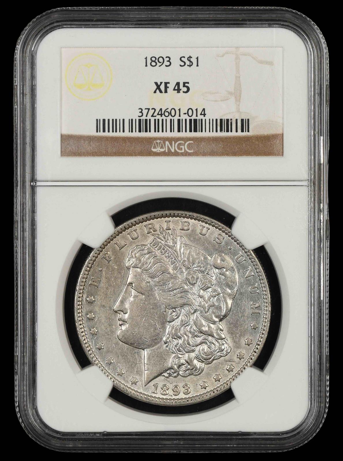 1893 $1 NGC XF-45