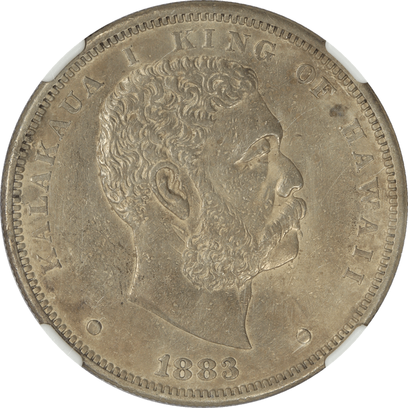 1883 Hawaii Silver Dollar, $1 NGC AU Details, Improperly Cleaned