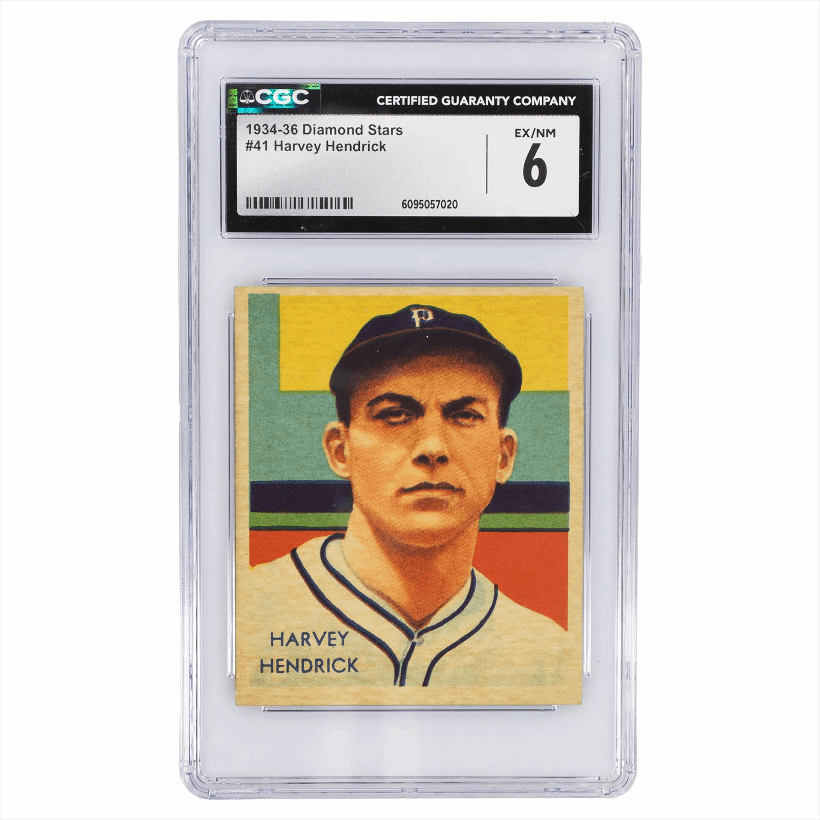 1934-36 Diamond Stars Harvey Hendrick #41 CGC EX/NM 6