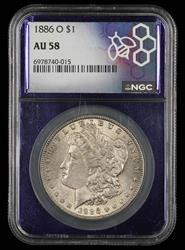 1886 O $1 NGC AU-58
