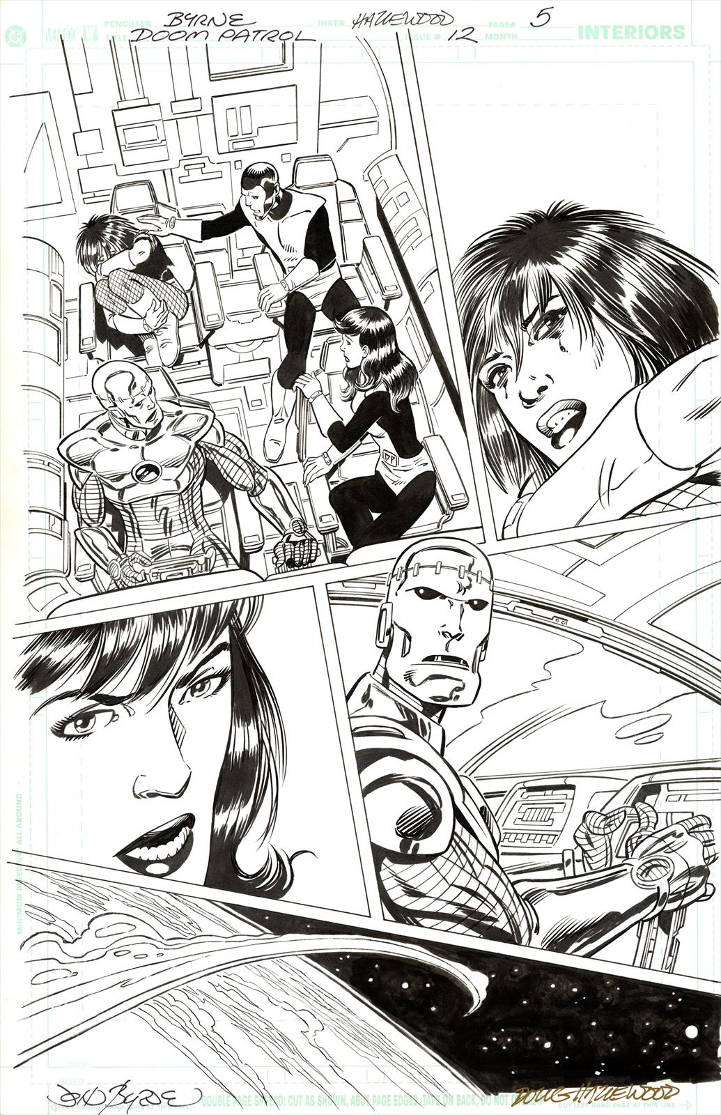 Doom Patrol #12, Page 5 Artist:  John Byrne (Penciller) ,  Doug  Hazlewood (Inker) Media Type: Pen and Ink Art Type: Interior Page 